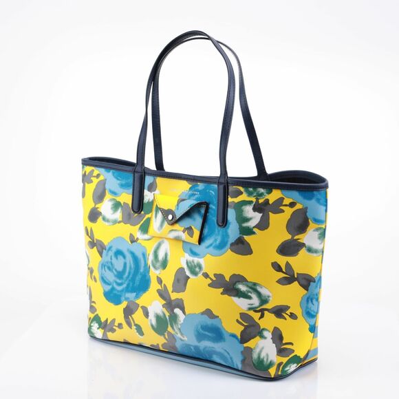 Marc by Marc Jacobs Reversible Jerrie Desert Rose Canvas Tote Yellow - Picture 6 of 12